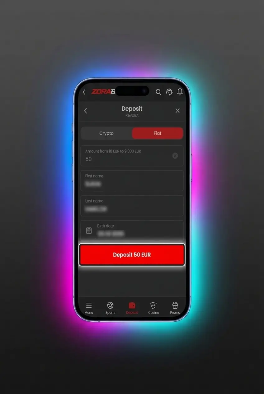 Ghid depozit ZoraBet aplicație mobilă: pași pentru depunere minimă 20 RON cu Visa, Mastercard, Revolut sau crypto