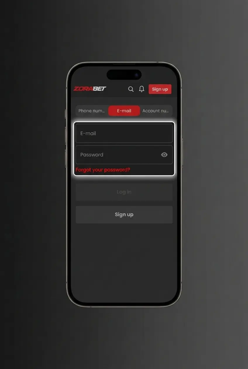 Pași pentru autentificarea în contul ZoraBet pe aplicația mobilă PWA sau browser